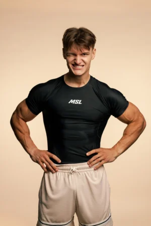 BLACK ONYX REFLECTIVE COMPRESSION TEE